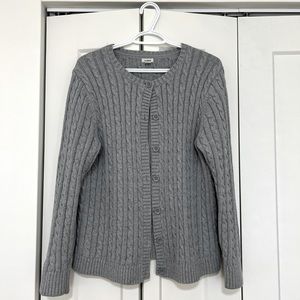 Vintage LL Bean Cable Knit Cardigan